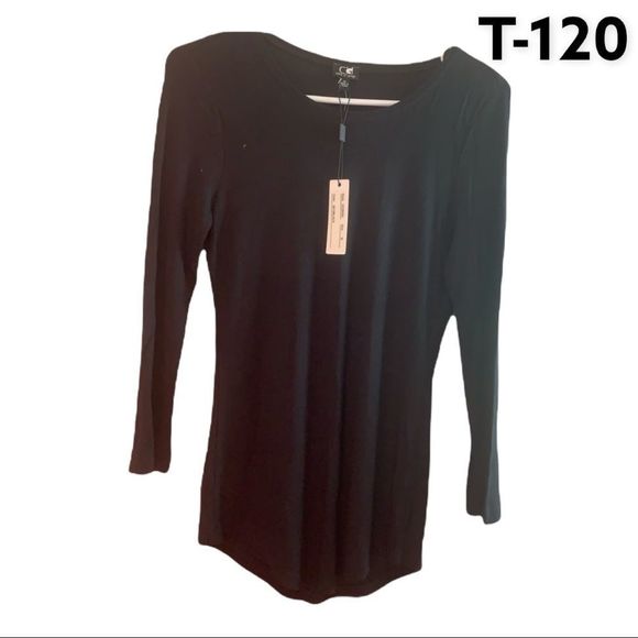 SzM Cable & Gauge Black Long Sleeve Top NWT - Picture 1 of 4